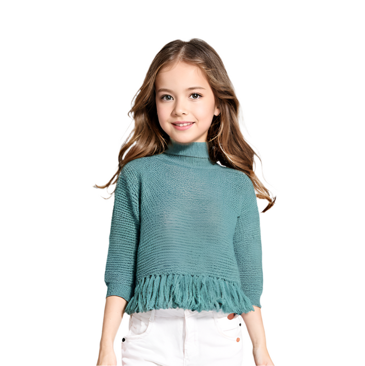 Zubaida's Top Woolen Sky Blue Toddler for Girls - Zubaidas Official™
