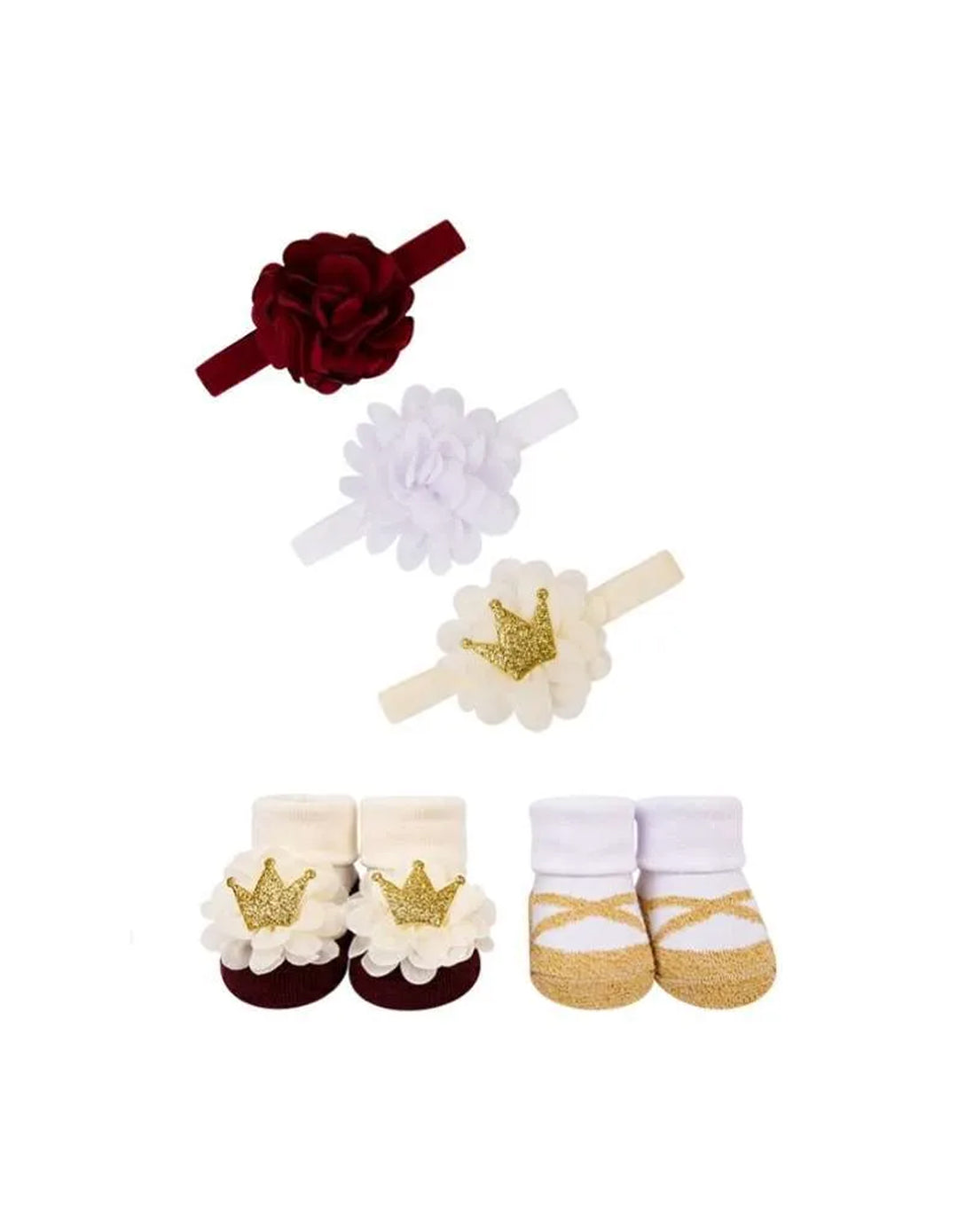 Zubaida's Adorable 3 Pcs Headbands and 2 Pairs Socks Coordinated Set - Zubaidas Official™