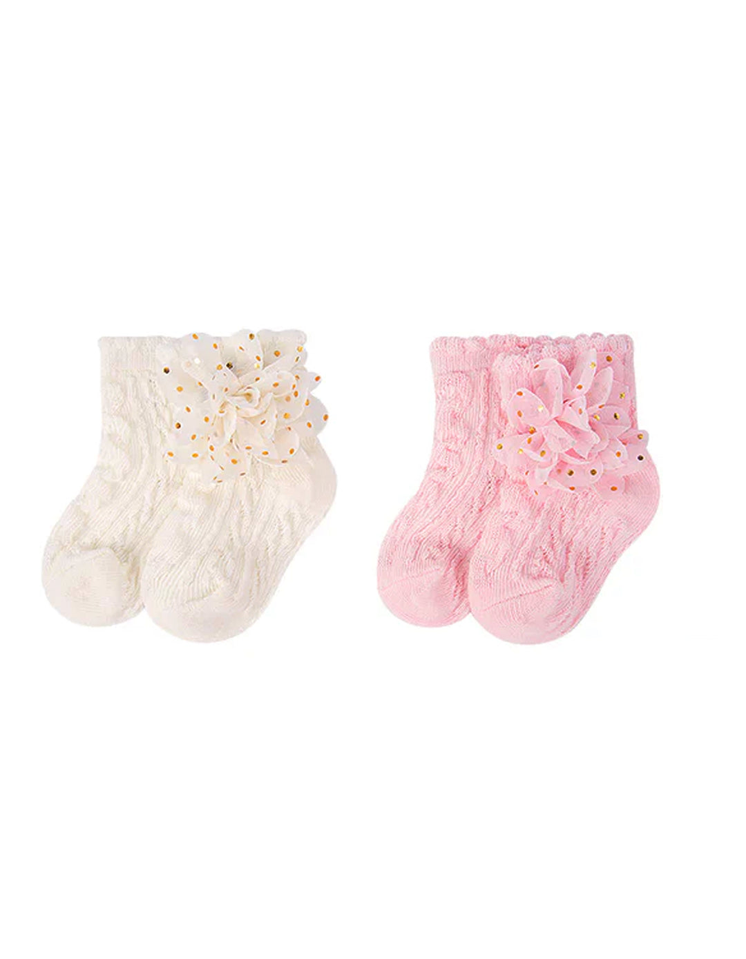 Zubaida's Elegant Floral Sparkling Socks - 2 Pairs - Zubaidas Official™