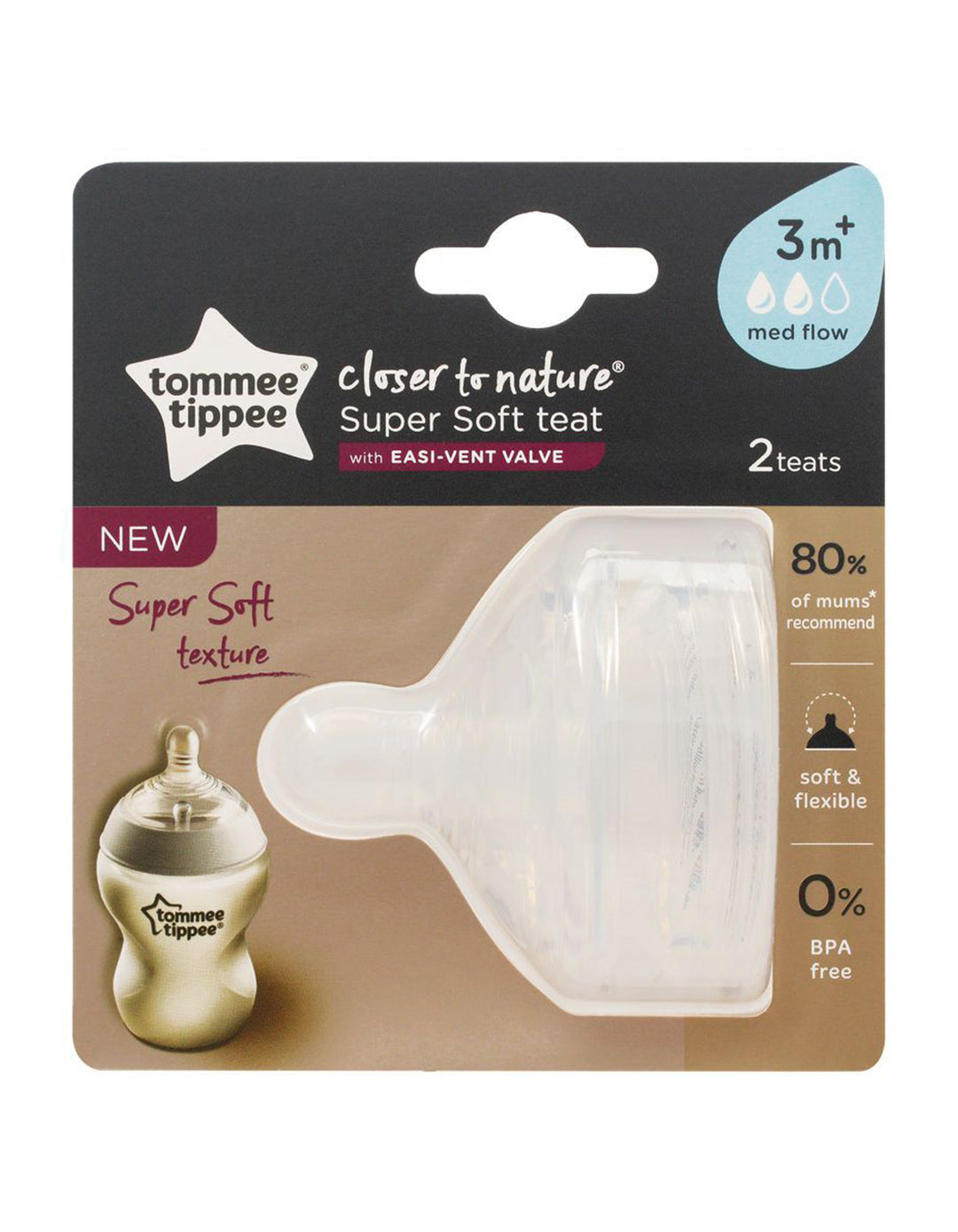 Zubaida's Tommee Tippee Medium Flow Teats Pack of 2 - TT 421122 - Zubaidas Official™