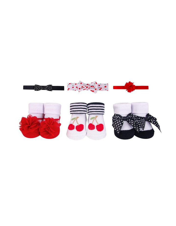 Zubaida's Adorable 6 Pcs Socks & Headbands Coordinated Set - Zubaidas Official™