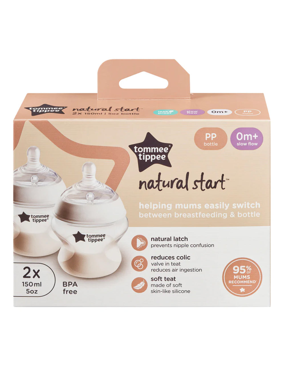 Tommee Tippee 150ML Natural Start Bottle Pack of 2 - TT 423903 - Zubaidas Official™