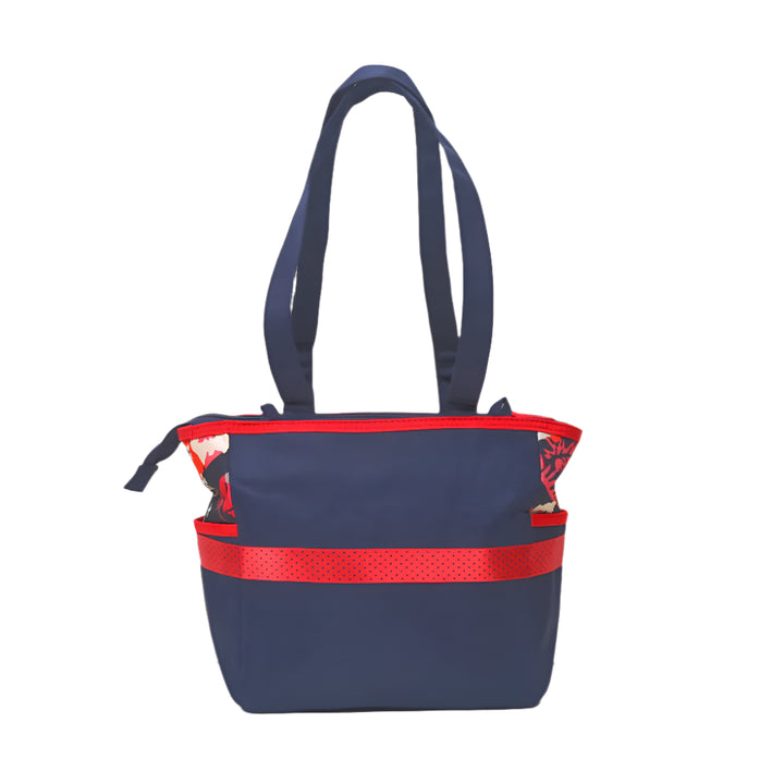 Bambies Amber Tote Diaper Bags 5 Pieces Set - Red & Navy at Zubaidas Official™ Pakistan