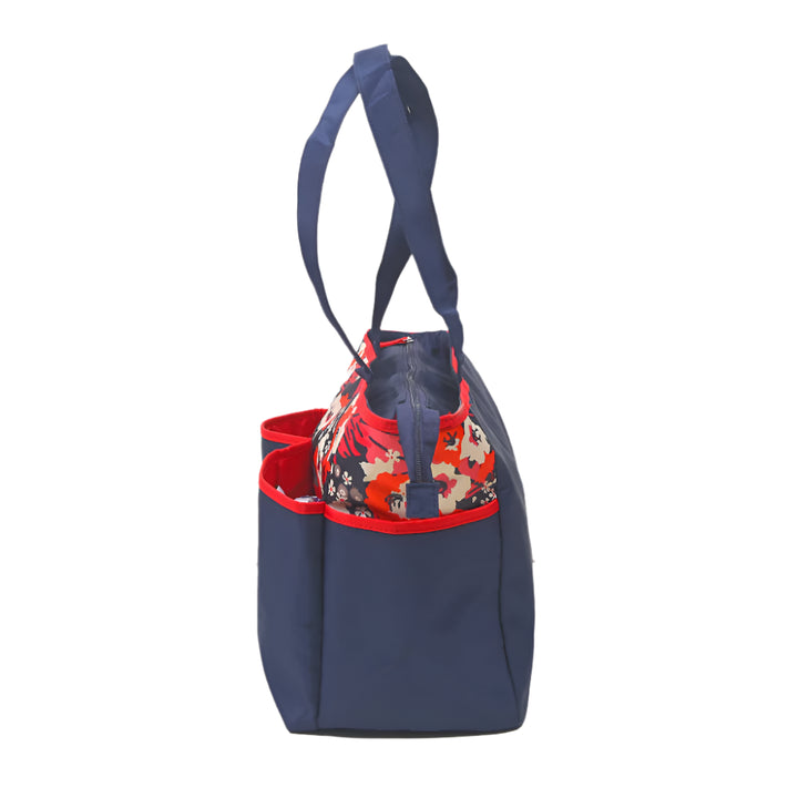 Bambies Amber Tote Diaper Bags 5 Pieces Set - Red & Navy at Zubaidas Official™ Pakistan
