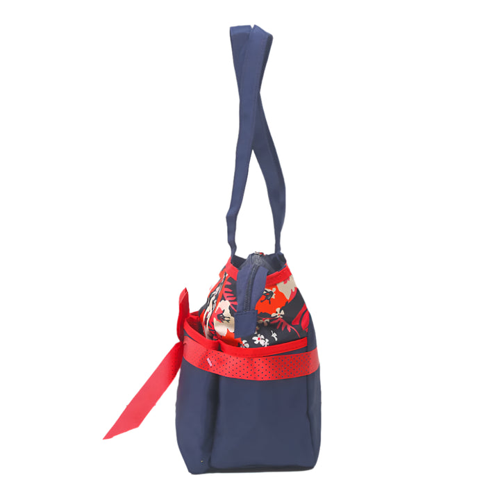 Bambies Amber Tote Diaper Bags 5 Pieces Set - Red & Navy at Zubaidas Official™ Pakistan