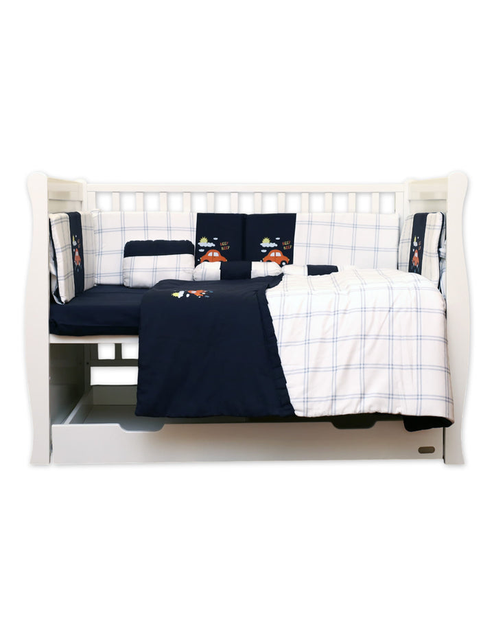 Shop Cot Bedding Set BEEP BEEP Car Theme from Zubaidas® - Pakistan’s No. 1 and the most trusted baby and kids store for over 50 years. Nationwide Delivery. Best Prices.