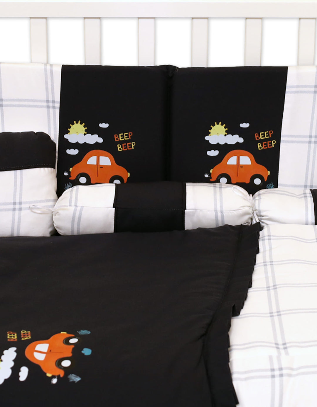 Shop Cot Bedding Set BEEP BEEP Car Theme from Zubaidas® - Pakistan’s No. 1 and the most trusted baby and kids store for over 50 years. Nationwide Delivery. Best Prices.