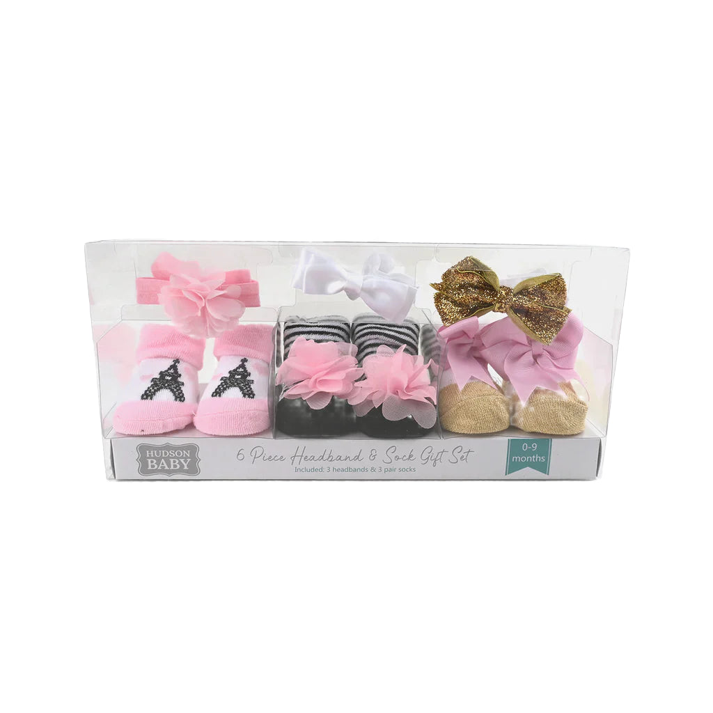 Zubaida's Adorable 6 Pcs Socks & Headbands Coordinated Set - Zubaidas Official™