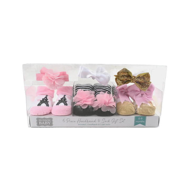 Zubaida's Adorable 6 Pcs Socks & Headbands Coordinated Set - Zubaidas Official™