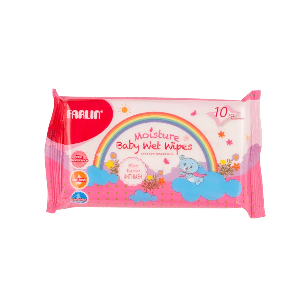 Zubaida's Farlin Wet Wipes Anti Rash Pk-10 - DT-004A - Zubaidas Official™