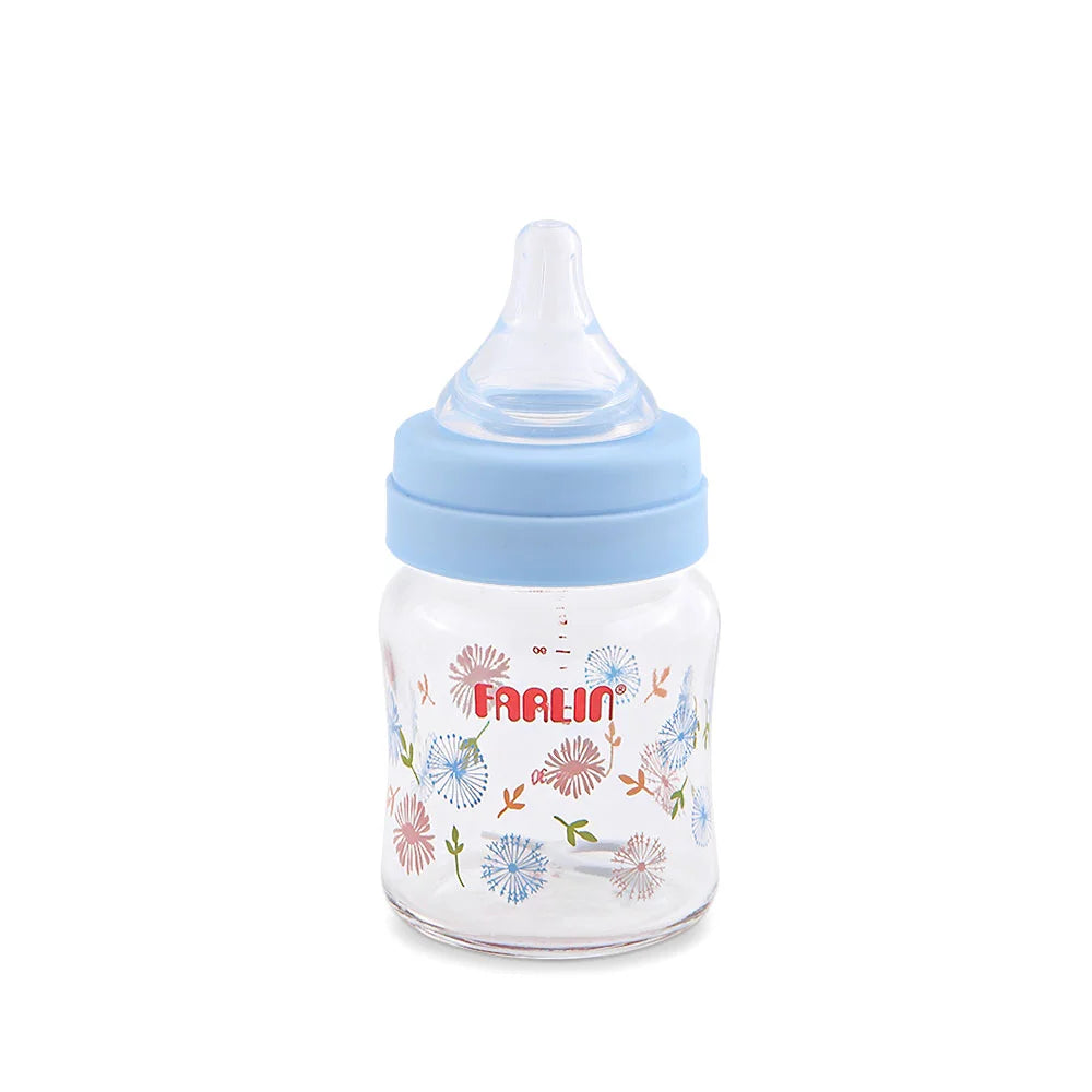 Zubaida's Farlin Wide-Neck Glass Feeding Bottle 120ml - AB-32005-B - Zubaidas Official™