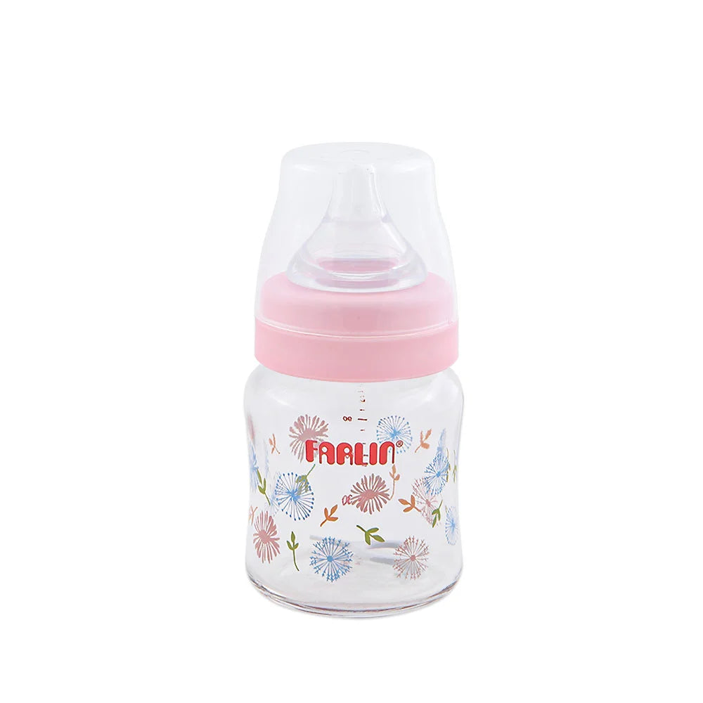 Zubaida's Farlin Wide-Neck Glass Feeding Bottle 120ml - AB-32005-G - Zubaidas Official™