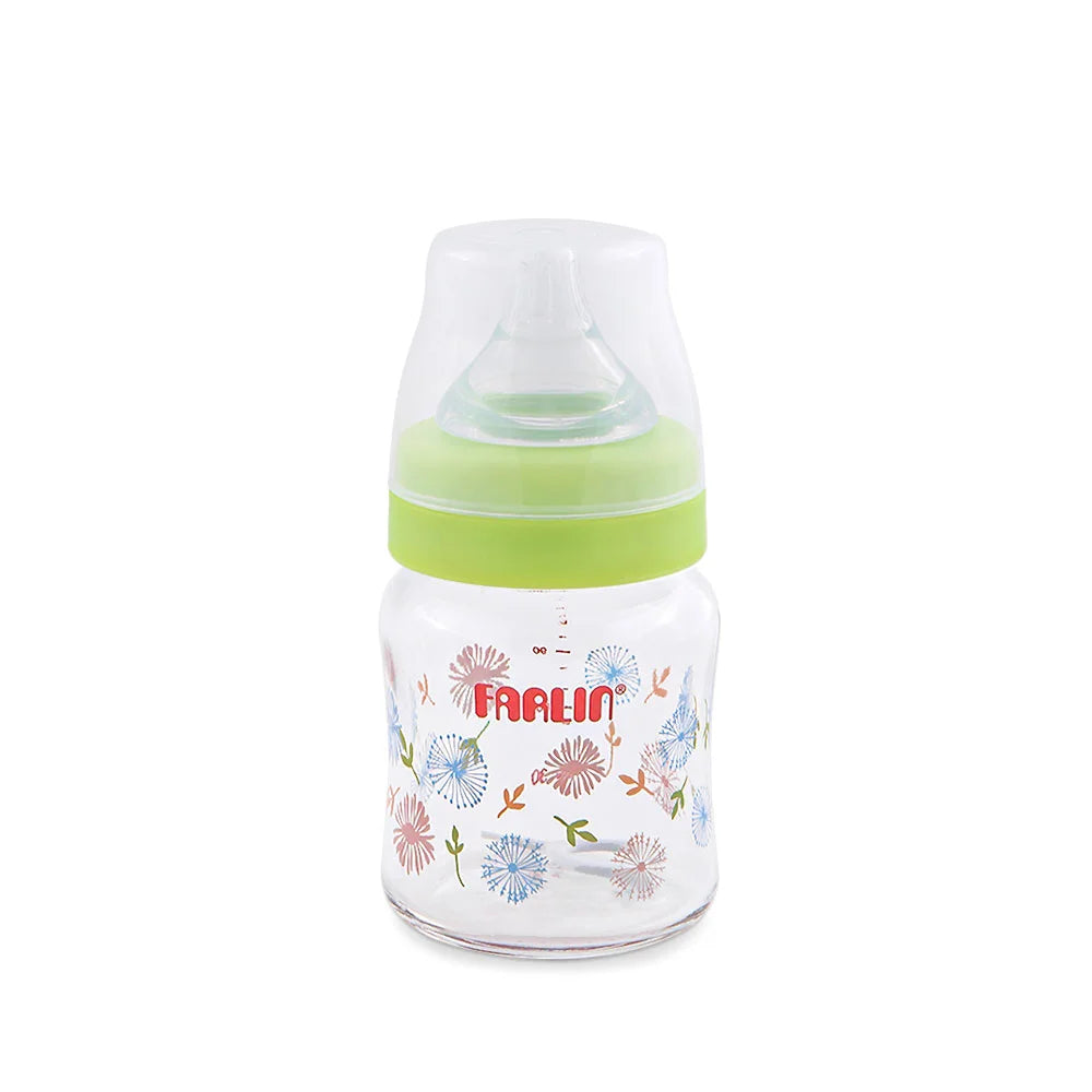 Zubaida's Farlin Wide-Neck Glass Feeding Bottle 120ml - AB-32005-M - Zubaidas Official™