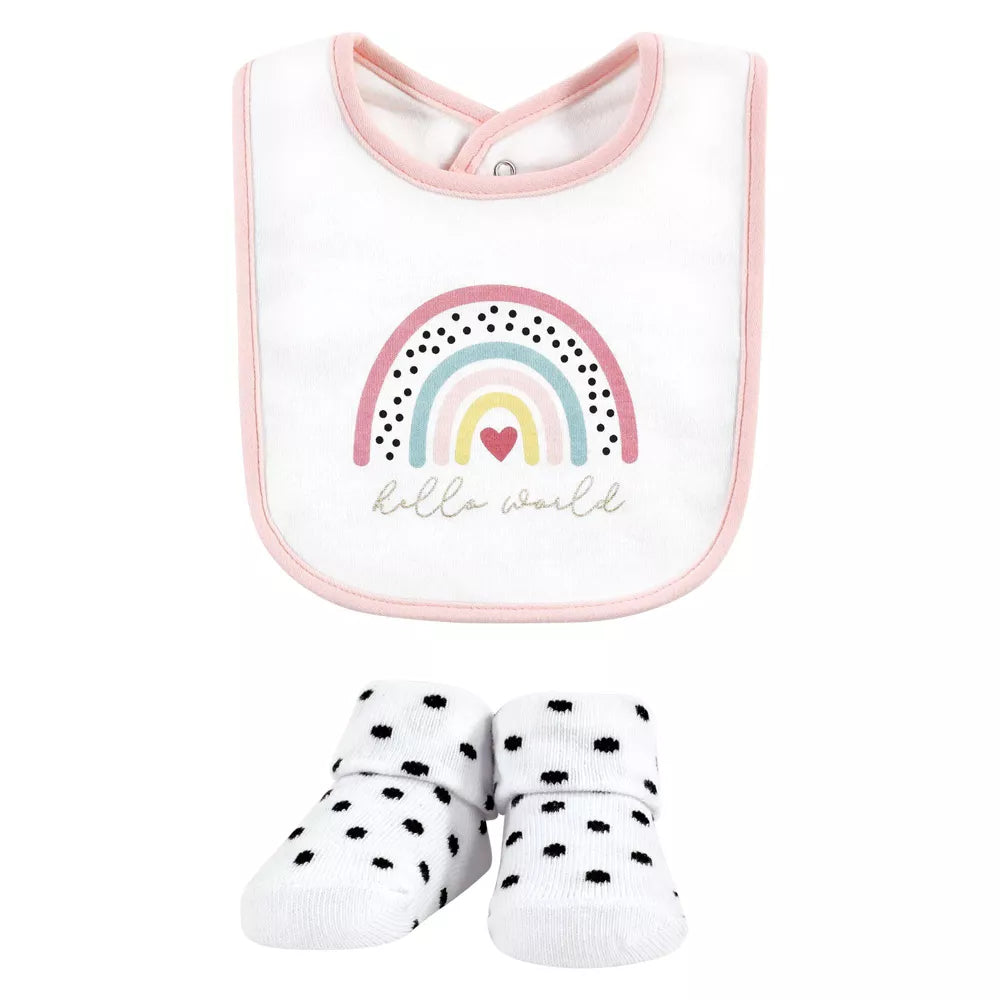 Zubaida's Adorable 5 Pcs Socks & Bibs Coordinated Set - Zubaidas Official™