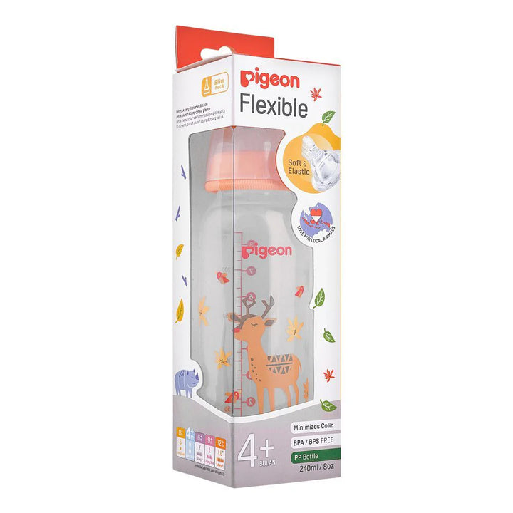 Zubaida's Pigeon Flexible SN RP PP Feeding Bottle 240ml Deer - A79404 - Zubaidas Official™