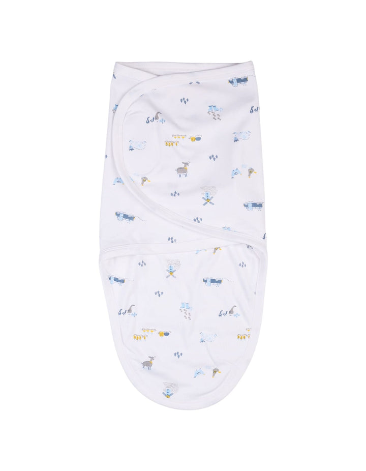 Swaddling Sheet Blue Printed - Farmlands Theme at Zubaidas® - Pakistan’s No. 1 and the most trusted baby and kids store for over 50 years. Shop Online. Nationwide Delivery. Best Prices.