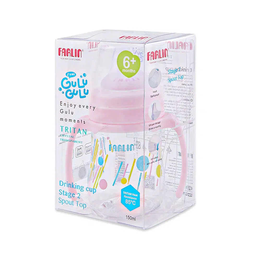 Zubaida's Farlin Spout Drinking Cup Stage 2 150ML – Pink - AG-10027 - Zubaidas Official™