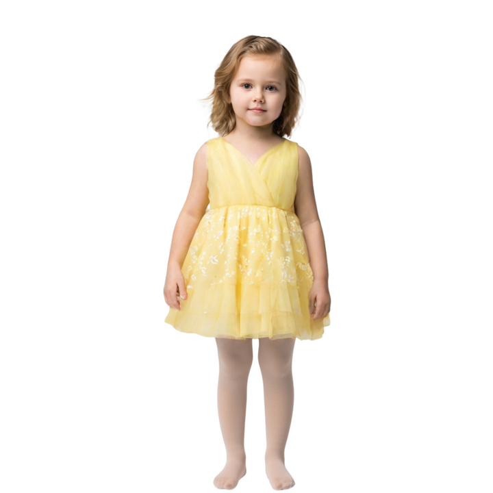 Zubaida's Frock Pleated Yellow Infant Girls - Zubaidas Official™