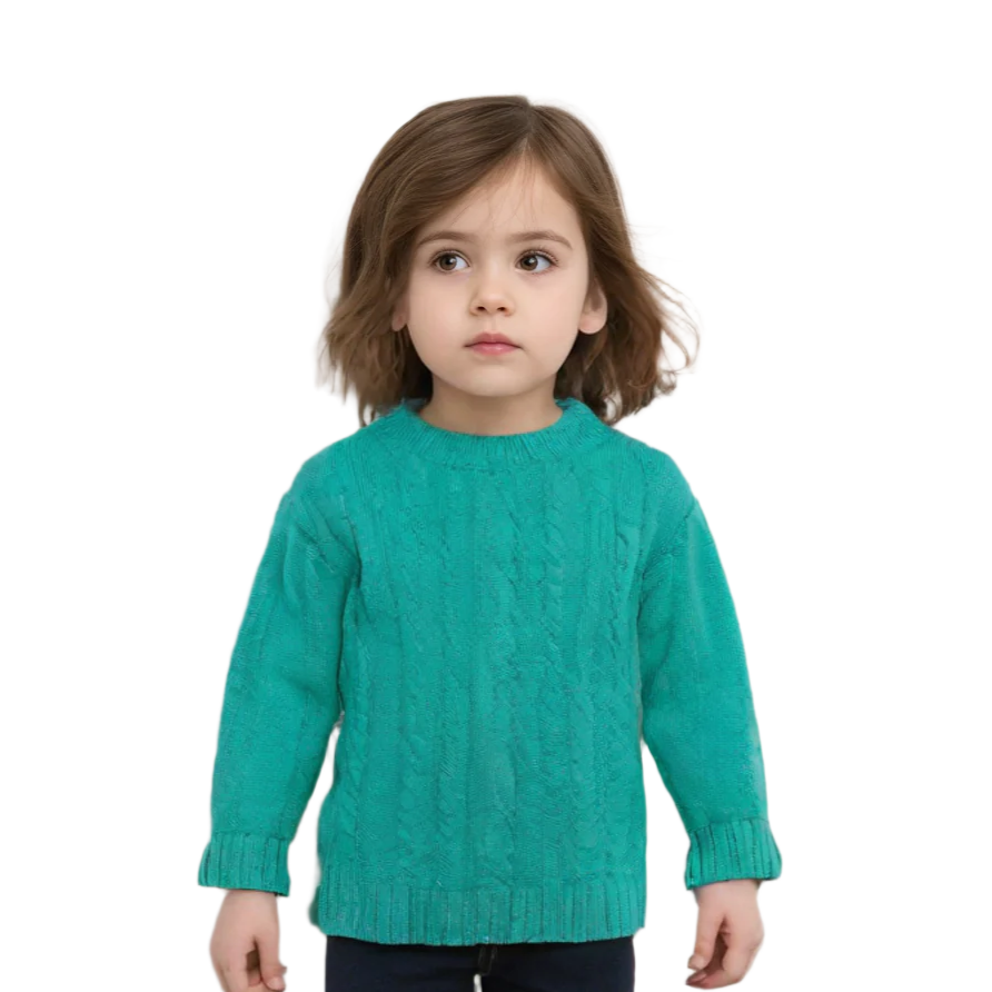 Zubaida's Sweater Frill Bottom Green for Girls - Zubaidas Official™