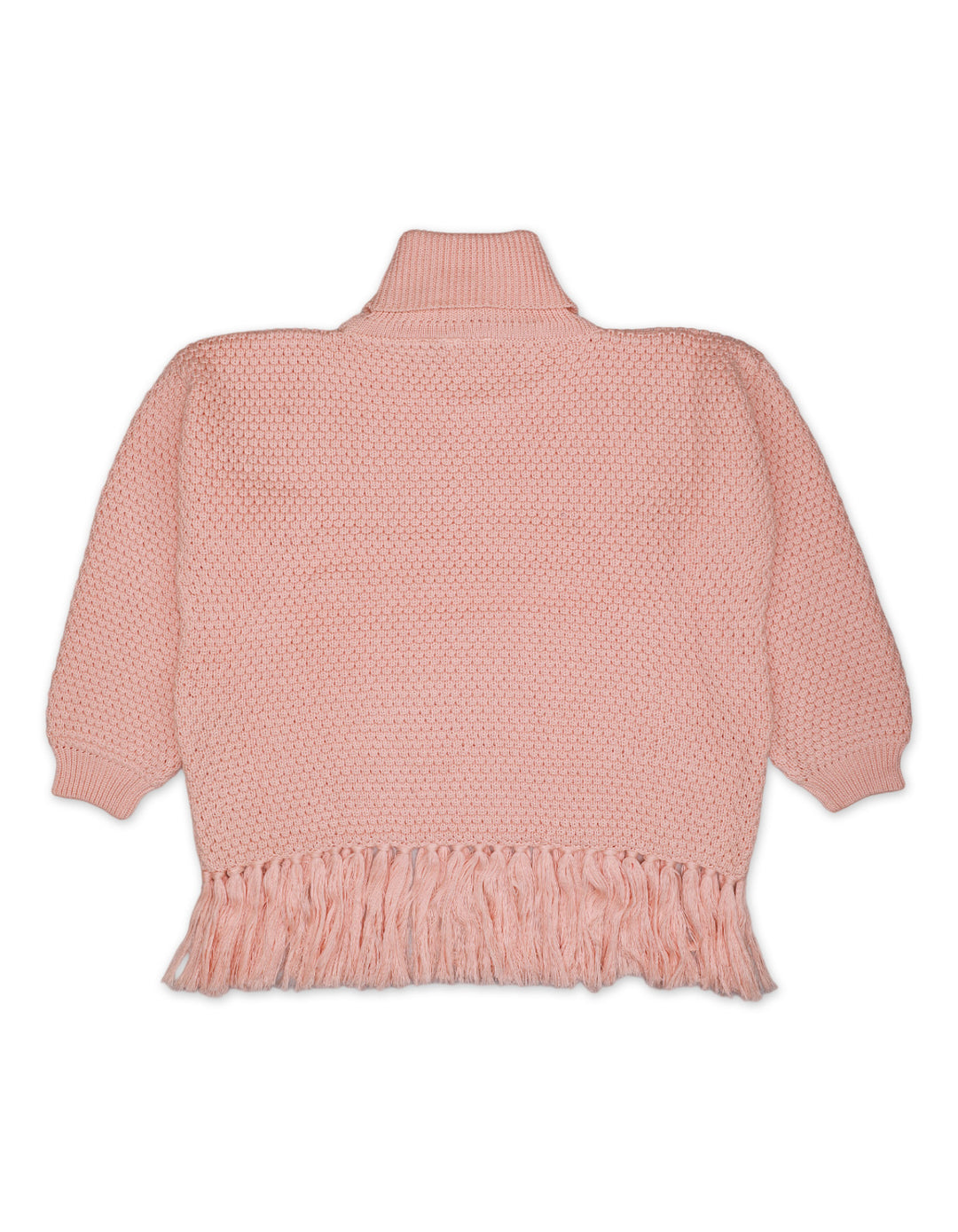 Zubaida's Top Woolen Peachy Pink Toddler for Girls