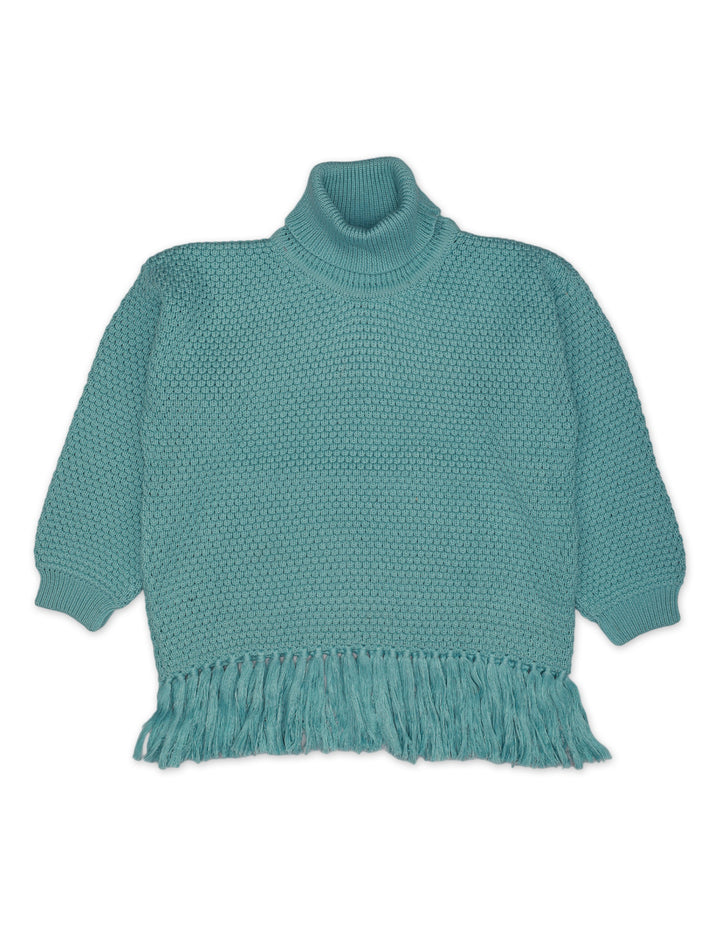 Zubaida's Top Woolen Sky Blue Toddler for Girls