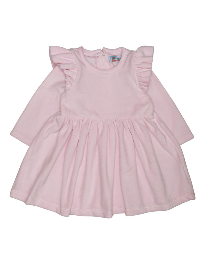 Zubaida's Frock Shoulder Frill Pink for Girls