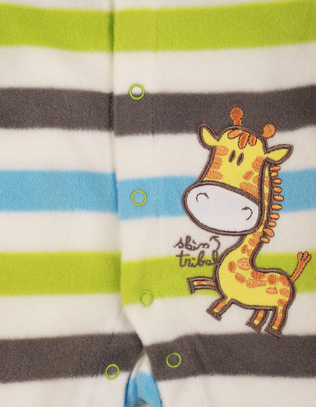 Zubaida's Romper Fleece Multi Stripes Giraffe