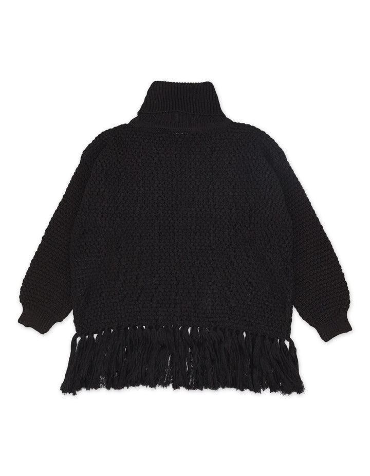 Zubaida's Top Woolen Black Toddler for Girls