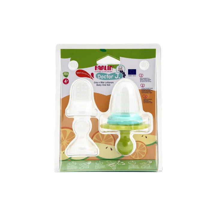 Farlin Grip N Bite Lolipop Baby Oral Set Green - BBC-003