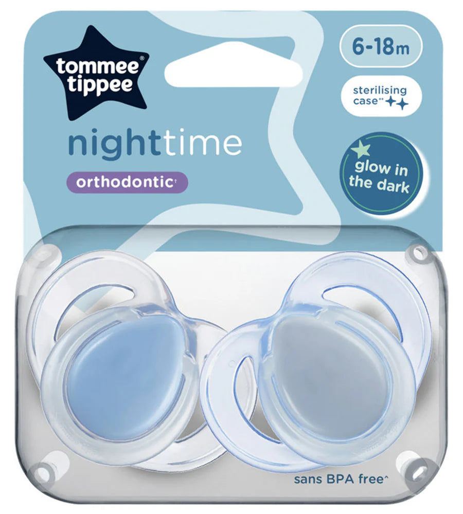 Zubaida's Tommee Tippee 6-18M Closer to Nature Night Time 2 Orthodontic Soothers - 433362