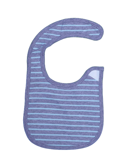 Bib Gray & Blue Stripes