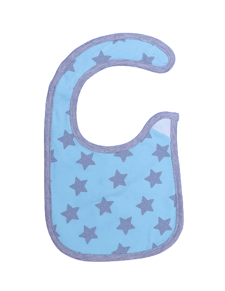 Bib Blue & Gray Stars Theme