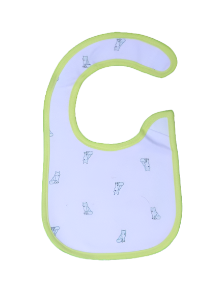 Zubaida's Bib White & Green