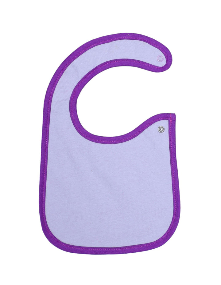 Bib White Purple Border