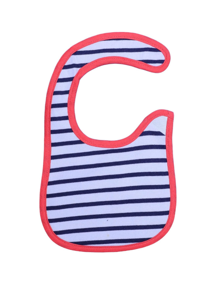 Bib White with Navy Stripes