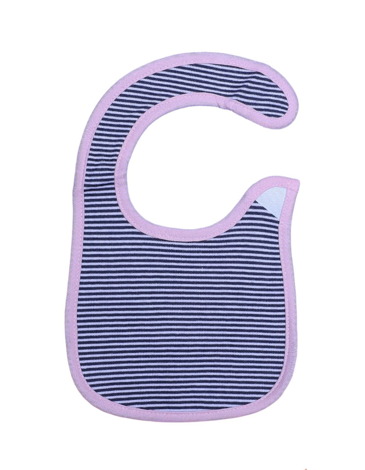 Bib Black Stripes Light Pink Border