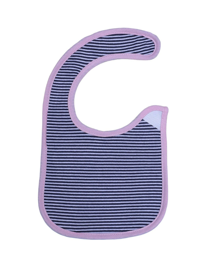 Bib Black Stripes Light Pink Border