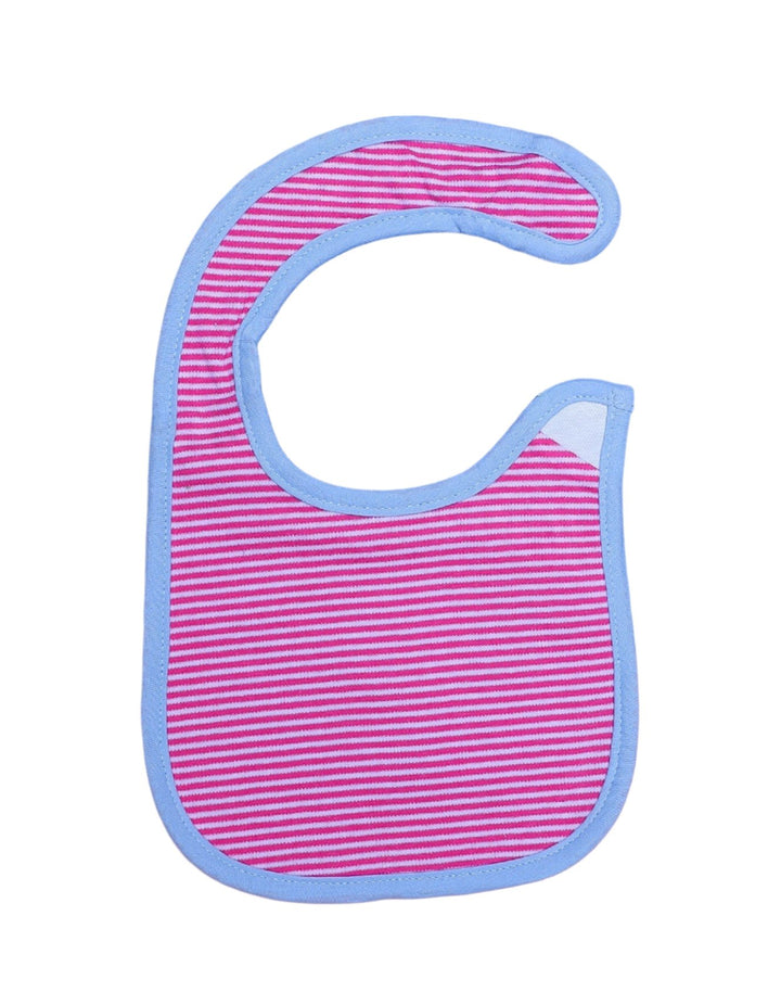 Bib Blue Pink Stripes and Blue Border