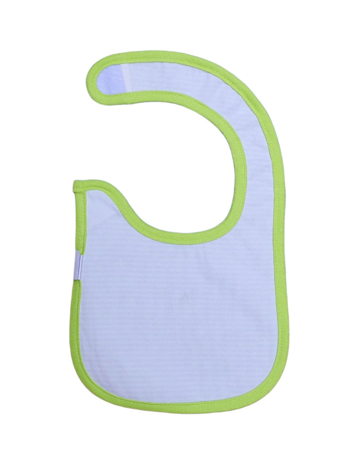 Zubaida's Bib Neon Green & Navy Blue with White Stripes