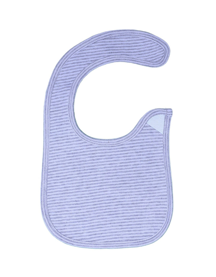 Zubaida's Bib Grey Stripes Grey Border