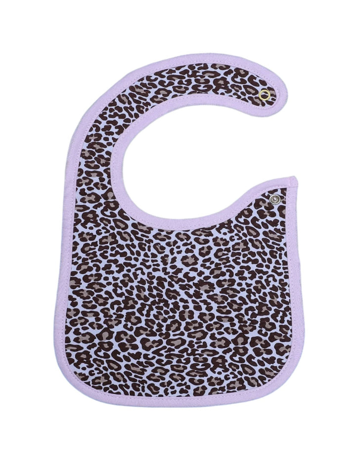 Bib Cheetah Print with Pink Border