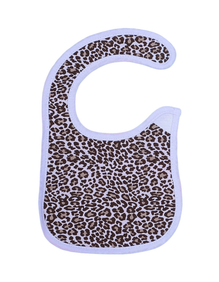 Bib Cheetah Print White Border