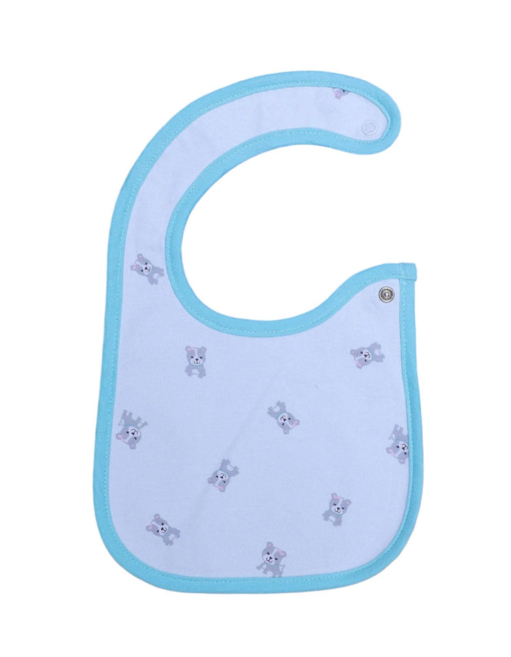 Bib White & Mint Blue with Puppies Theme