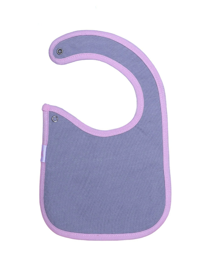 Bib Monkey and Giraffe Light Pink Border