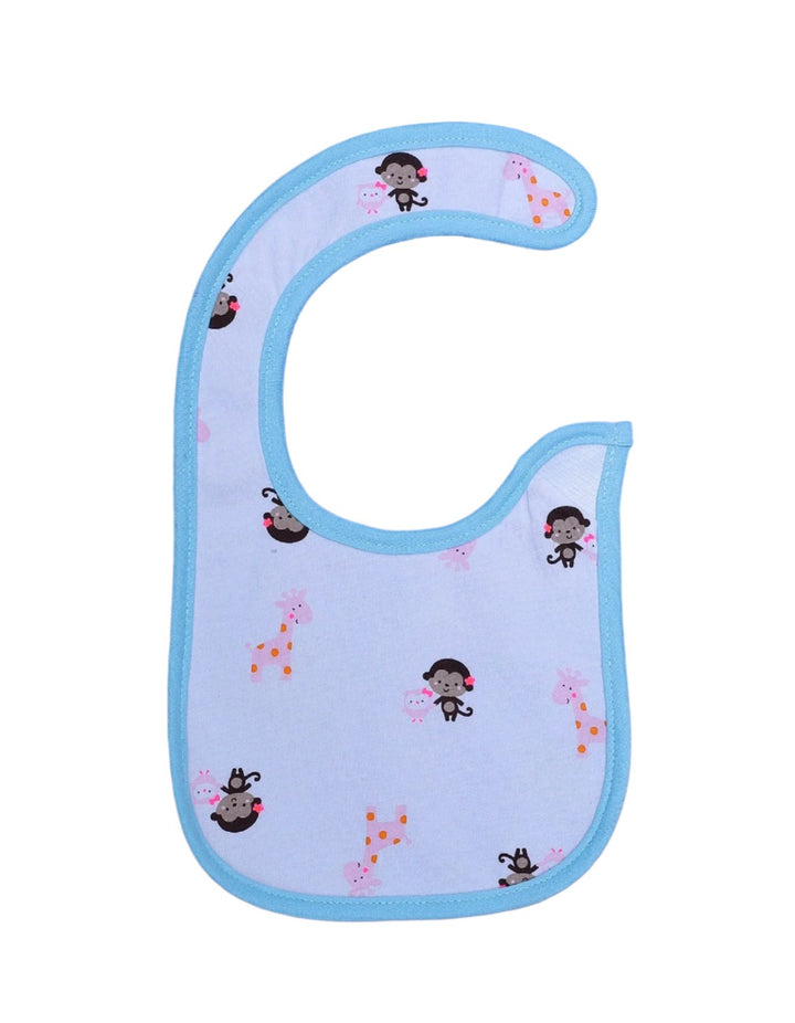 Bib White & Blue with Animals Theme