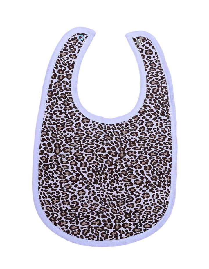 Bib Cheetah Print White Border