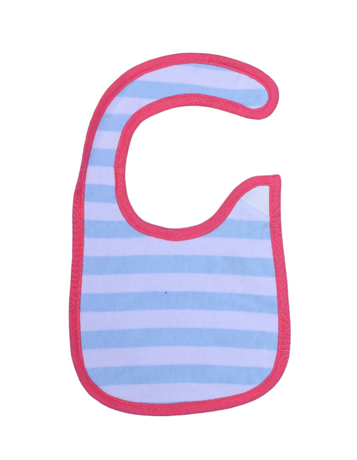 Bib Pink with White & Blue Stripes