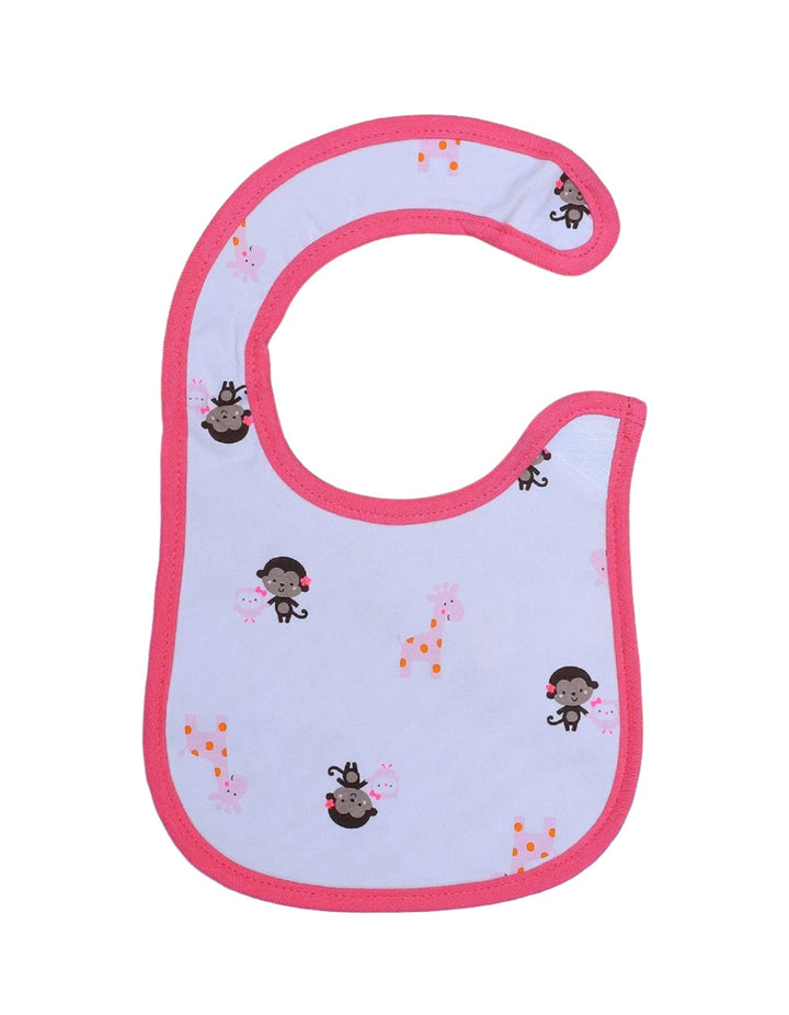 Bib White & Blue with Animals Theme