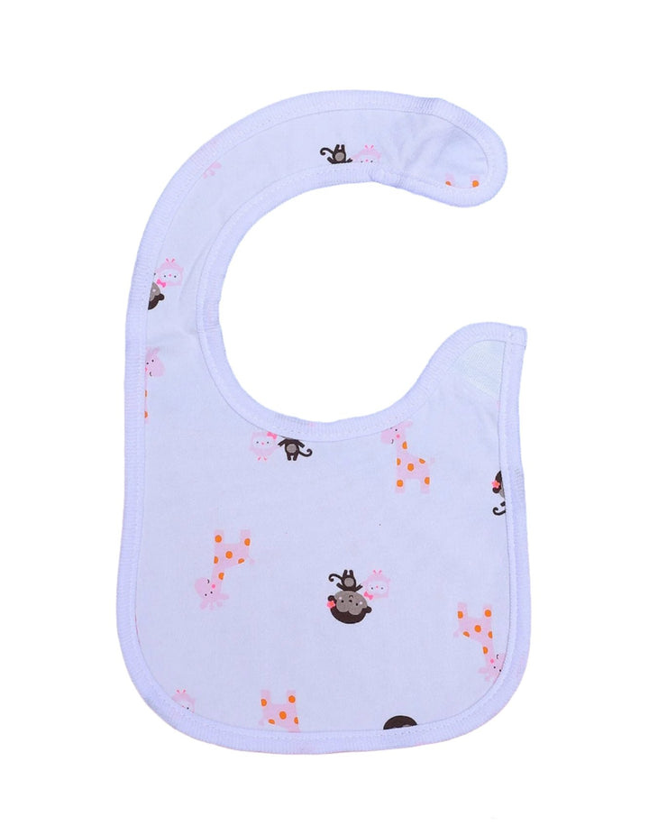 Bib White with Animals Theme