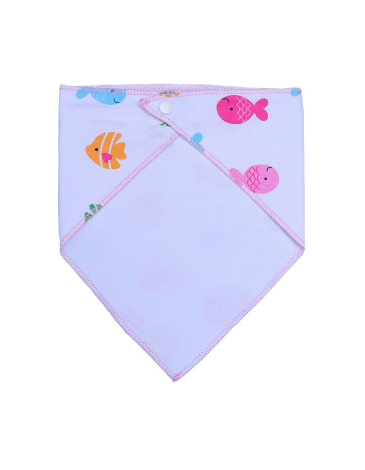 Bib Bandana White and Pink-Set of 2